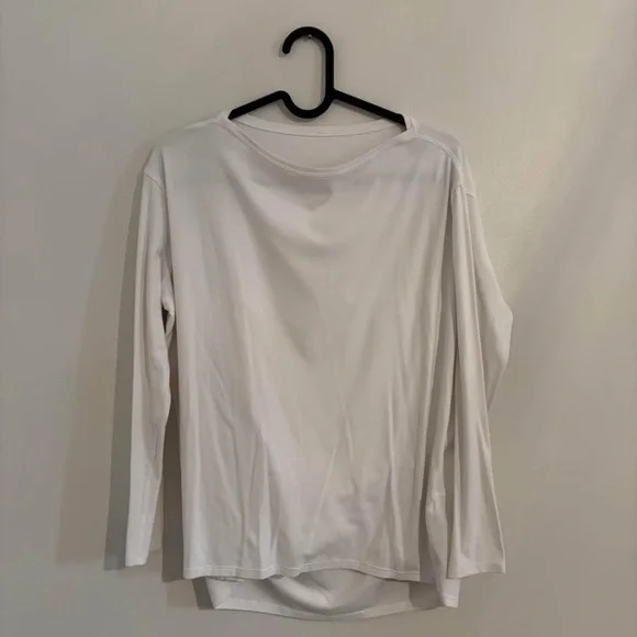 Lululemon Athletica White Boxy Long Sleeve Tee - Picture 2 of 3